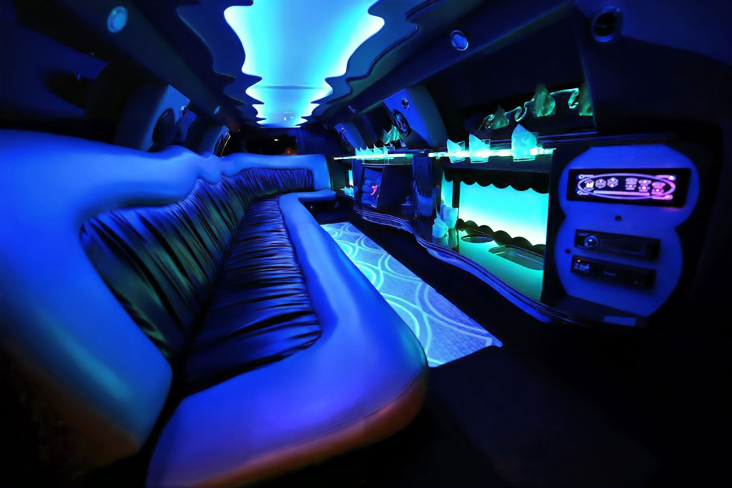 Inside of limo